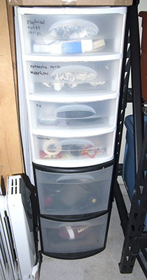 Picture of Sterilite drawers for comment about "good enough" cheap stuff.